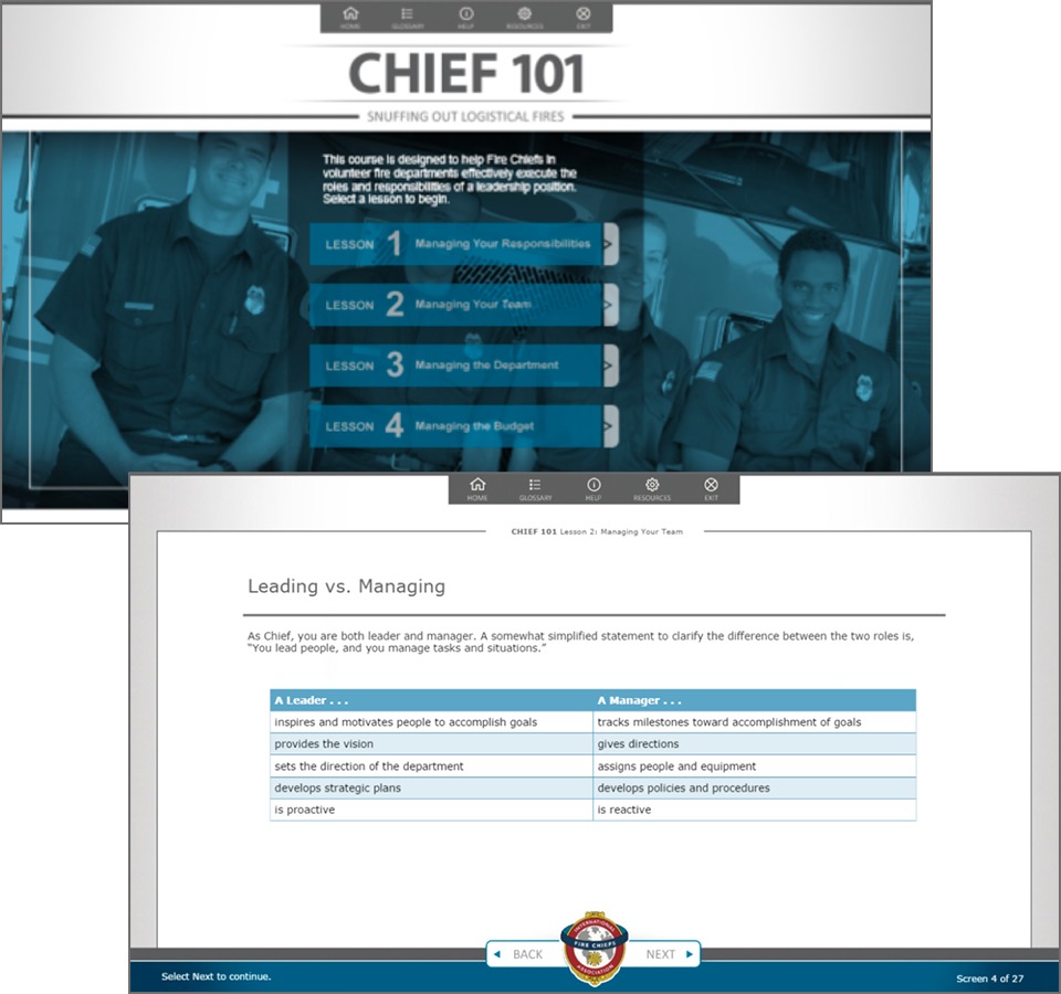 Chief 101 Course Screenshots