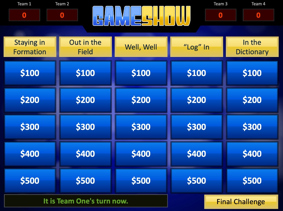 Game Show for Underground Storage